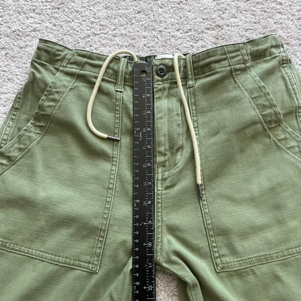 Flint And Tinder Chino Pants Mens 30x28 Green Elastic Waist Drawstring Tapered